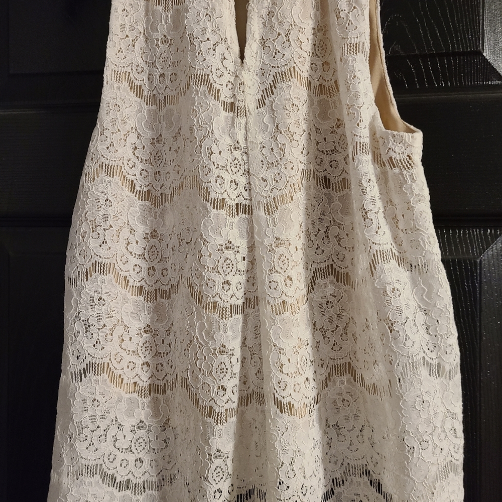 Love,fire blouse size S cream/tan - Picture 2 of 13